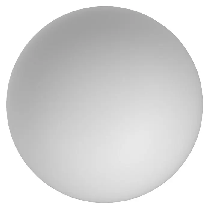 Lumix Solarleuchte Pompom - Lichtfarbe: RGB, Höhe: 100 cm, Pompom - Nahaufnahme einer hellgrauen Kugel, die eine einfache, aber elegante Form und Textur hervorhebt. Perfekt für minimalistische Designs.