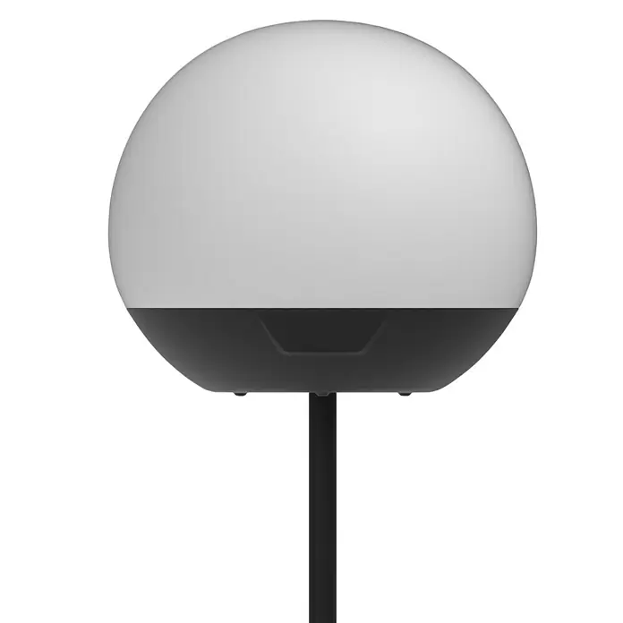 Lumix Solarleuchte Pompom - Lichtfarbe: RGB, Höhe: 100 cm, Pompom - Nahaufnahme einer kugelförmigen Lampe mit einem schlichten Design, ideal für moderne Außenbereiche.