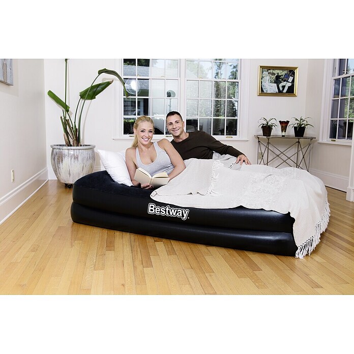Bestway Luftbett Premium+ (203 x 152 x 46 cm, Ausstattung: Integrierte Luftpumpe)