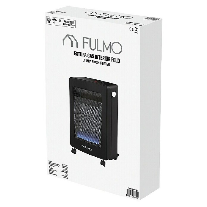Fulmo Estufa de gas de llama azul L (4,2 kW, Negro) | BAUHAUS