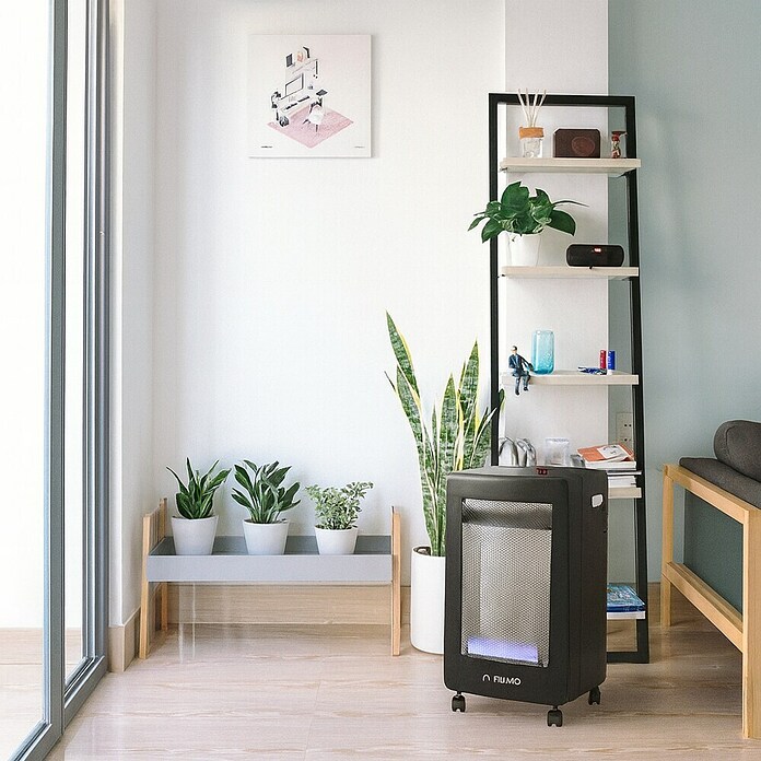 Fulmo Estufa de gas de llama azul L (4,2 kW, Negro) | BAUHAUS