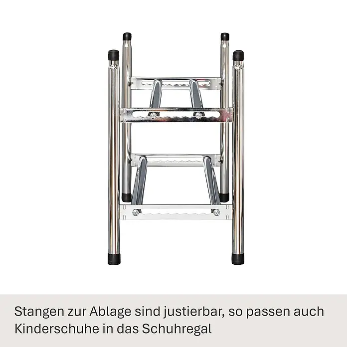 Schuhregal - L x B x H: 23 x 64 x 37 cm, Passend für: Bis zu 12 Paar Schuhe, Max. ausziehbar bis: 118 cm - Das verstellbare Schuhregal bietet Platz für Schuhe aller Größen. Perfekt für die Aufbewahrung Ihrer Lieblingsschuhe.