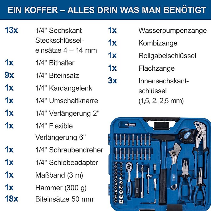 Scheppach Werkzeugkoffer TB99 (90 -tlg.) | BAUHAUS