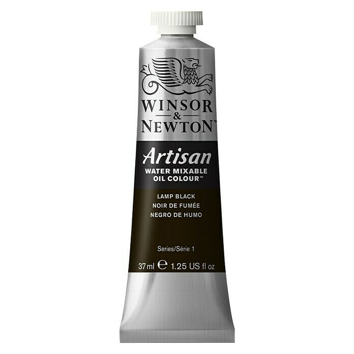 Winsor & Newton Artisan ÖlfarbeLampenschwarz, 37 ml, Tube Front View