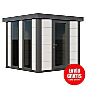 Telluria Caseta de jardín Luminato 2424 (Medidas ext. (An x Pr): 258 x 258 cm, Acero, Blanco/Antracita, Sin set) | BAUHAUS