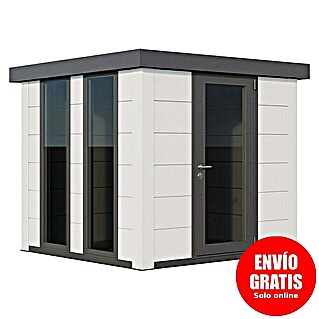 Telluria Caseta de jardín Luminato 2424 (Medidas ext. (An x Pr): 258 x 258 cm, Acero, Blanco, Sin set)