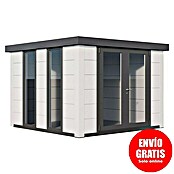 Telluria Caseta de jardín Luminato 3030 (Medidas ext. (An x Pr): 318 x 318 cm, Acero, Blanco, Sin set) | BAUHAUS