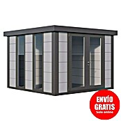 Telluria Caseta de jardín Luminato 3030 (Medidas ext. (An x Pr): 318 x 318 cm, Acero, Gris claro/Antracita, Sin set) | BAUHAUS