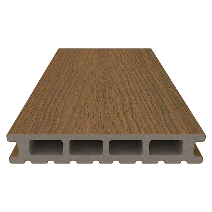 b!design WPC-Terrassendiele Teak (300 x 14,5 x 2,5 cm, Braun) | BAUHAUS