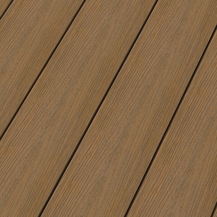 b!design WPC-Terrassendiele Teak (300 x 14,5 x 2,5 cm, Braun) | BAUHAUS