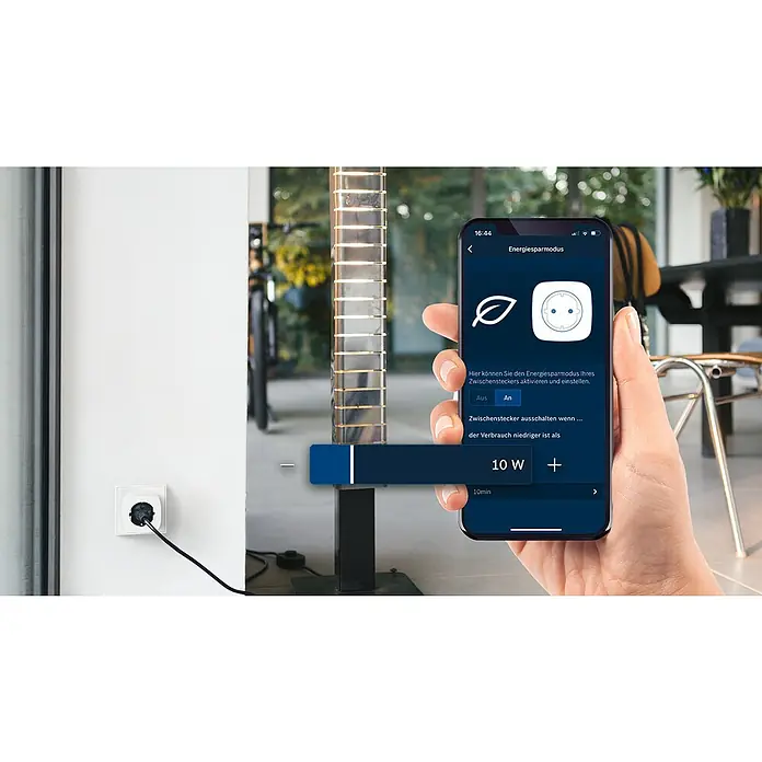Bosch Smart Home Smart-Steckdose Kompakt [+M] Matter - Innen, IP20, Weiß, 3.680 W, 1 Stk. - Intelligenter Stecker mit Energiesparmodus-Einstellung am Smartphone. Energiesparende Steuerung für dein Zuhause mit der Smart Home App.