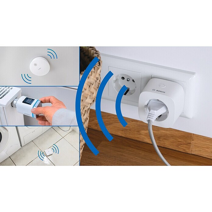 Bosch Smart Home Smart-Steckdose Kompakt [+M] Matter (Innen, IP20, Weiß, 3 680 W, 1 Stk.) | BAUHAUS