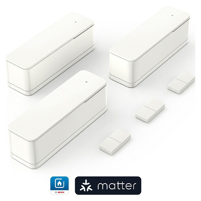 Bosch Smart Home Sensor de ventana inalámbrico Blanco +M (Funciona con pilas, 23 x 22 x 75 mm, 3 ud.) | BAUHAUS