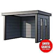 Telluria Pérgola Singolo 3630 con ventanas (Medidas ext. (An x Pr): 388 x 328 cm, Acero, Gris claro/Antracita, Sin set) | BAUHAUS