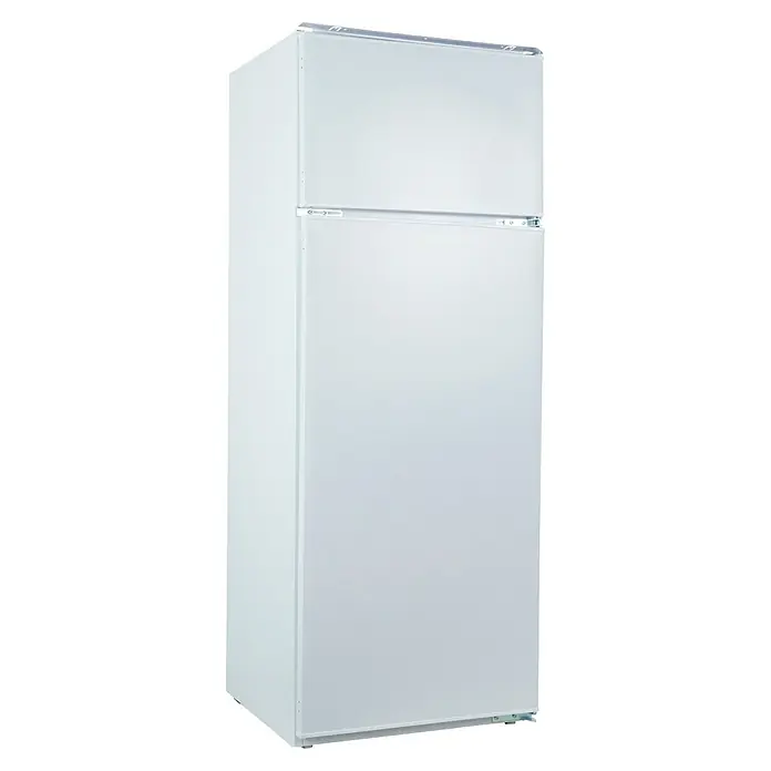 Respekta Kühl-Gefrierkombination Moray für Einbau - 54 x 54 x 144 cm, Weiß, Nutzinhalt Gesamt: 220 l - Ein freistehender, weißer Kühlschrank mit zwei Türen, ideal für jede Küche. Das Gerät bietet ausreichend Stauraum und ist energieeffizient.