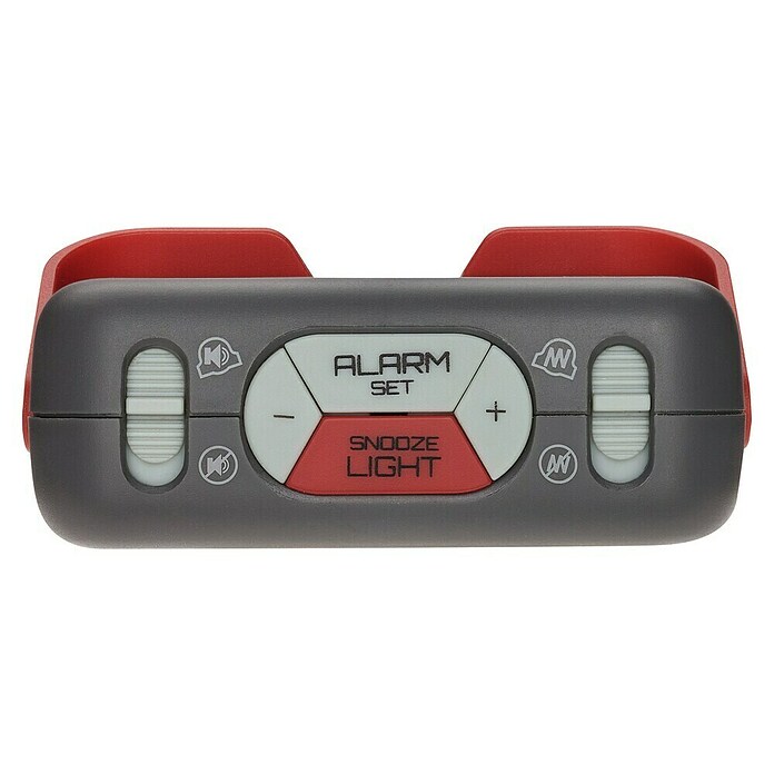 TFA Dostmann Quarzwecker 60.2031.10 lauter Weckton (Digitales Display, Batteriebetrieben, Grau, Rot) | BAUHAUS