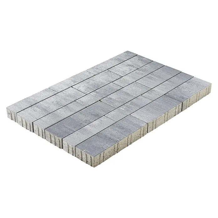 EHL Pflasterstein Tala Kombi - 125 x 83 x 8 cm, Weiß-Anthrazit, Beton, Gesamtstückzahl: 18 Stk. - Graue Pflastersteine für den Außenbereich. Perfekt für Gartenwege, Terrassen und Einfahrten. Die Steine sind robust, langlebig und witterungsbeständig.