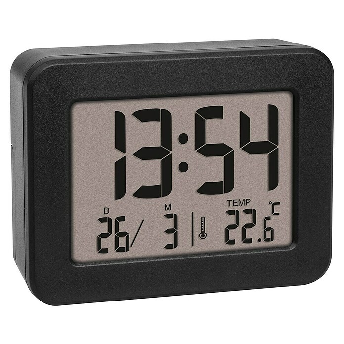 TFA Dostmann Quarzwecker 60.2044.01 Quarz (Digitales Display, Batteriebetrieben, Schwarz) | BAUHAUS