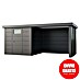 Telluria Caseta metálica Classico 2424 con salón a la derecha y 2 ventanas 