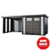 Telluria Caseta metálica Classico 2724 con salón a la izquierda y 2 ventanas 