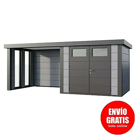 Telluria  Caseta para jardín Classico 2724 con salón a la izquierda y 2 ventanas