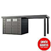 Telluria Caseta metálica Classico 2724 con salón abierto a la derecha (Medidas ext. (An x Pr): 572 x 258 cm, Acero, Antracita, Sin set) | BAUHAUS