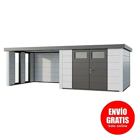 Telluria  Caseta para jardín Classico 3030 con salón a la izquierda y 2 ventanas