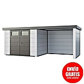 Telluria Caseta metálica Classico 3024 con salón a la derecha (Medidas ext. (An x Pr): 602 x 258 cm, Acero, Blanco, Sin set) | BAUHAUS