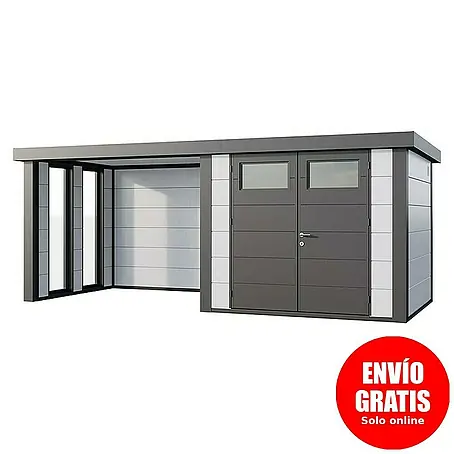 Telluria  Caseta para jardín Classico 2724 con salón a la izquierda y 2 ventanas