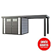 Telluria Caseta metálica Classico 2724 con salón abierto a la derecha (Medidas ext. (An x Pr): 572 x 258 cm, Acero, Blanco/Antracita, Sin set) | BAUHAUS
