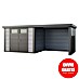 Telluria Caseta metálica Classico 3024 con salón a la derecha y 2 ventanas 