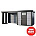 Telluria Caseta metálica Classico 2424 con salón a la izquierda y 2 ventanas 