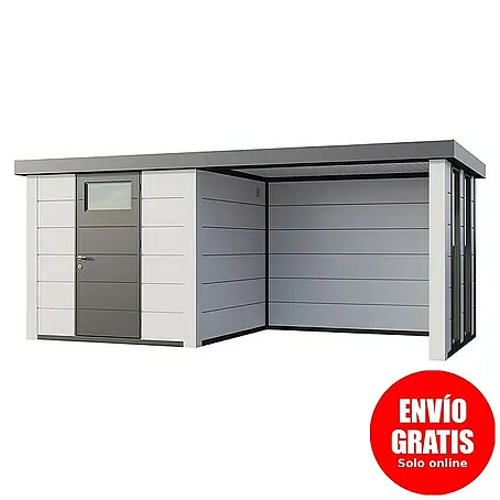 Telluria  Caseta para jardín Classico 2424 con salón a la derecha y 2 ventanas