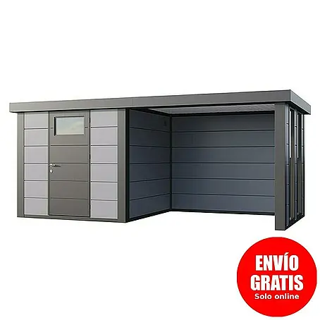 Telluria  Caseta para jardín Classico 2424 con salón a la derecha y 2 ventanas