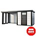 Telluria Caseta metálica Classico 2424 con salón a la izquierda y 2 ventanas 