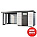 Telluria Caseta metálica Classico 2424 con salón a la izquierda y 2 ventanas 