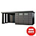 Telluria Caseta metálica Classico 3024 con salón a la izquierda y 2 ventanas 
