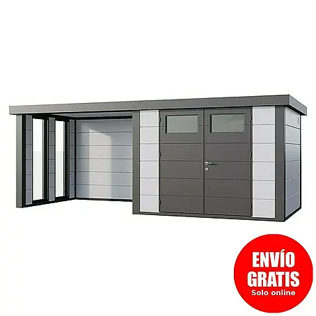 Telluria  Caseta para jardín Classico 3024 con salón a la izquierda y 2 ventanas
