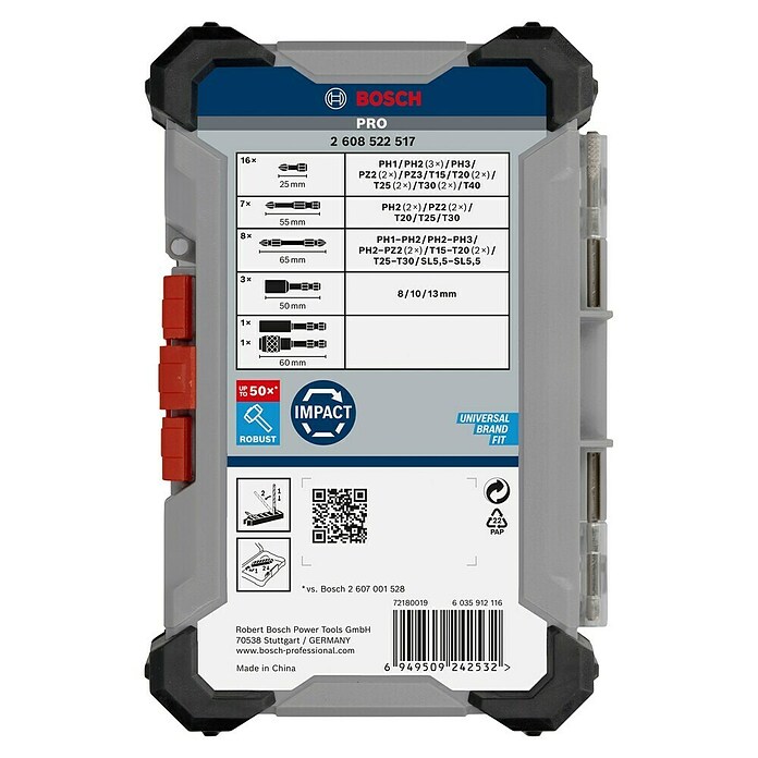 Bosch Set de puntas para atornillador PRO Impact (36 pzs.) | BAUHAUS