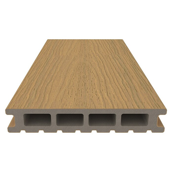 b!design WPC-Terrassendiele Eiche (300 x 14,5 x 2,5 cm, Braun) | BAUHAUS