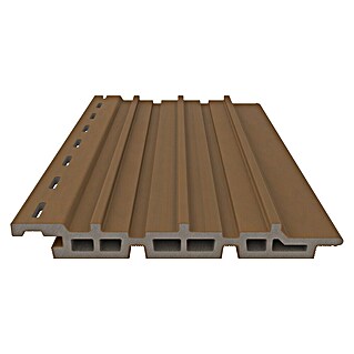 b!design Wandpaneel WPC Outdoor (Teak, WPC, 300 x 17,5 x 2,1 cm)