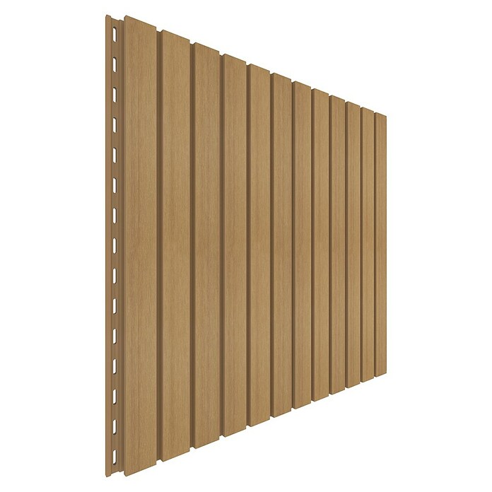b!design Wandpaneel WPC Outdoor (Eiche, Holz, 300 cm x 17,5 cm x 2,1 mm) | BAUHAUS