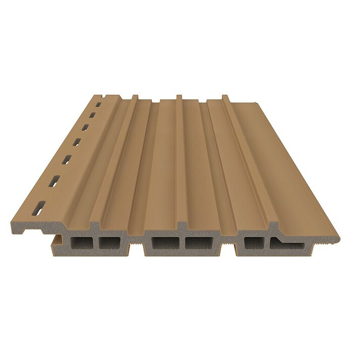 b!design Wandpaneel WPC Outdoor (Eiche, Holz, 300 cm x 17,5 cm x 2,1 mm) | BAUHAUS
