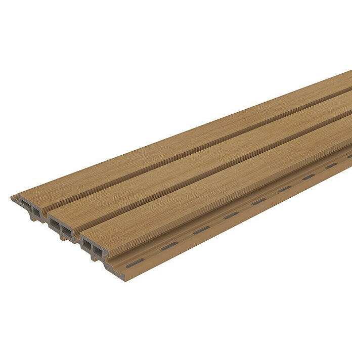 b!design Wandpaneel WPC Outdoor (Eiche, Holz, 300 cm x 17,5 cm x 2,1 mm) | BAUHAUS