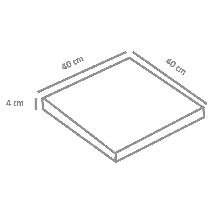 EHL Terrassenplatte Mesafino - 40 x 40 x 4 cm, Basalt, Beton - Quadratische Platte mit den Maßen 40 cm x 40 cm x 4 cm, ideal für verschiedene Anwendungen, minimalistisches Design und präzise Verarbeitung.
