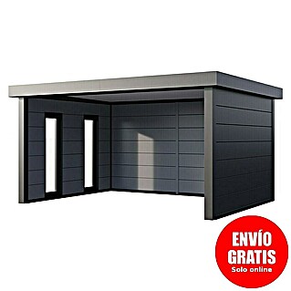 Telluria Pérgola Singolo 4836 con ventanas (Medidas ext. (An x Pr): 508 x 388 cm, Acero, Antracita, Sin set)