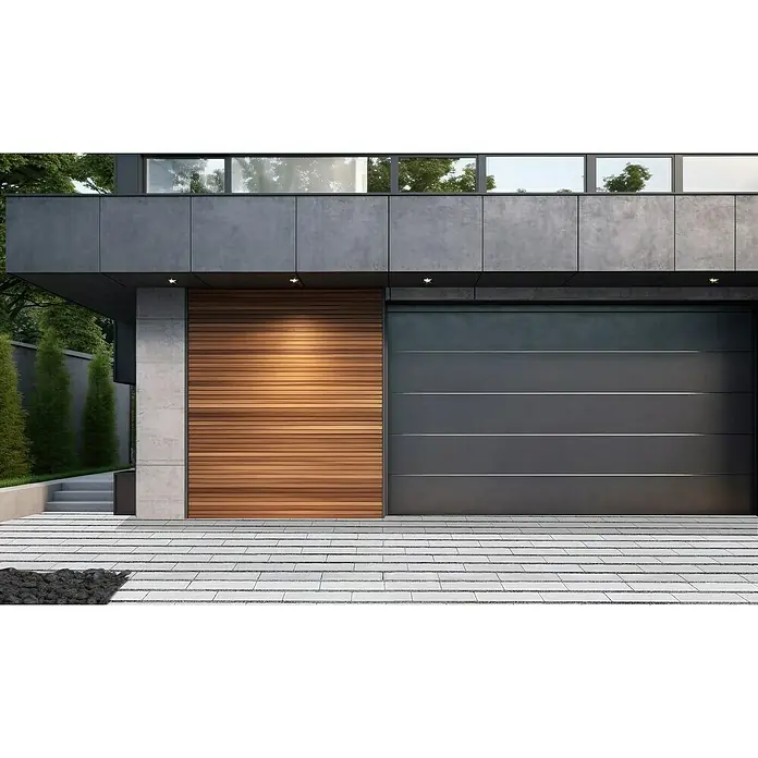 EHL Pflasterstein Cortona-Drän-Flair - 30 x 15 x 8 cm, Grau, Beton - Modernes Garagentor mit Holz- und Metallelementen, das Design und Funktionalität vereint. Das graue Tor bietet eine stilvolle Optik und zuverlässigen Schutz.