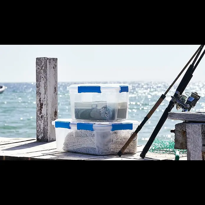 Aufbewahrungsbox Wasserdicht - L x B x H: 57,8 x 38,2 x 21,7 cm, Kunststoff, Transparent - EzyStorage Waterproof Range - German