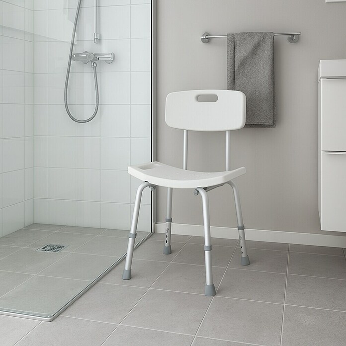 CM Baños Asiento para bañera BANQ05 (L x An x Al: 35 x 50 x 60 cm, Blanco)