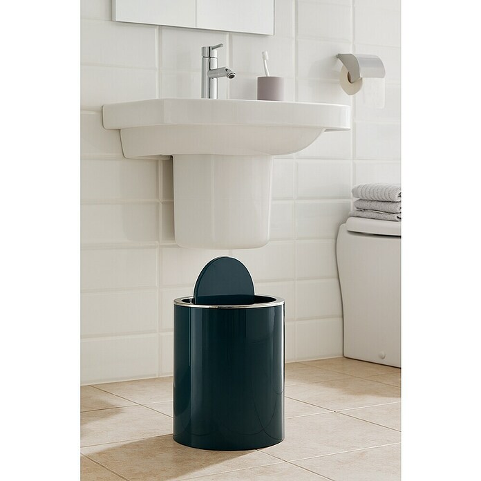 MSV Cubo de basura de baño Kamaka (6 l, Plástico, Petrol) | BAUHAUS